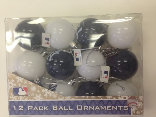 Forever Collectibles 12 Pack New York Yankee Ball Ornaments