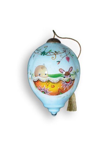 Ne’Qwa Art Rock-A-Bye Baby – New for 2012 – Glass Ornament Hand-Painted Reverse Painting Distinctive 790-NEQ