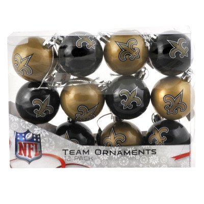 NFL Ball Ornament (Set of 12) NFL Team: New Orleans Saints
