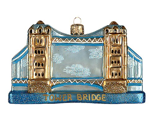 Tower Bridge London England Polish Mouth Blown Glass Christmas Ornament