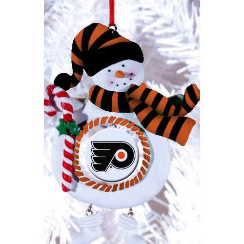 Philadelphia Flyers Jolly Snowman Christmas Ornament