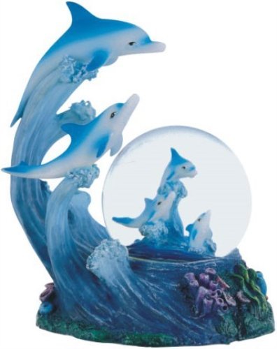 Snow Globe Dolphin Collection Desk Figurine Decoration