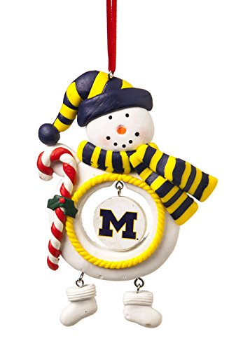 University Of Michigan Jolly Christmas Snowman Ornament