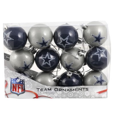 NFL Ball Ornament (Set of 12) NFL Team: Dallas Cowboys
