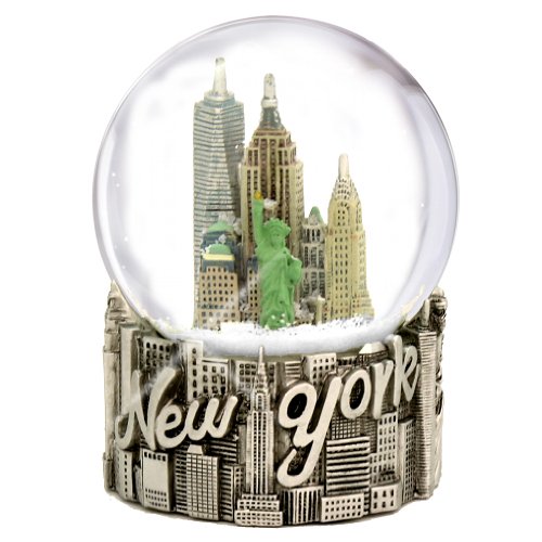 New York City Classic Silver Exclusive Snow Globe – 65mm