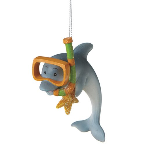 Snorkeling Dolphin Ornament