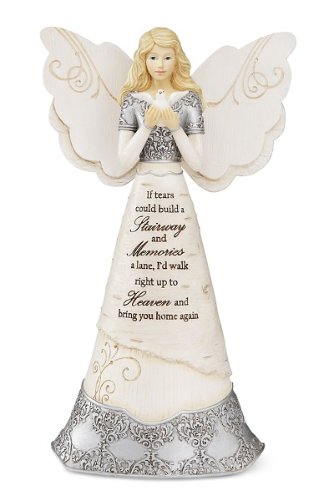 Elements Sympathy Angel Figurine by Pavilion, 8-Inch, If Tears Could Build a Stairway and Memories a Lane