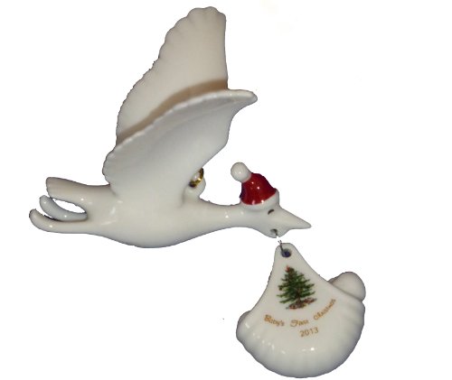 Spode Christmas Tree 2013 Baby’s First Christmas Stork Ornament