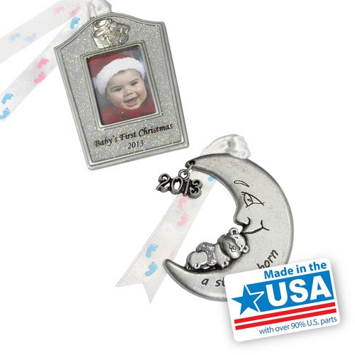 Gloria Duchin 2pc Baby Ornament Gift Set