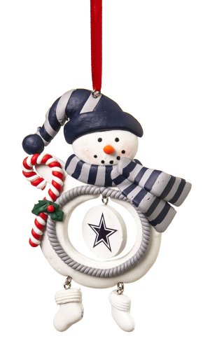 Dallas Cowboys Jolly Christmas Snowman Ornament