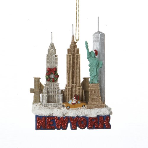 Kurt Adler City Travel New York City Ornament, 3.25-Inch