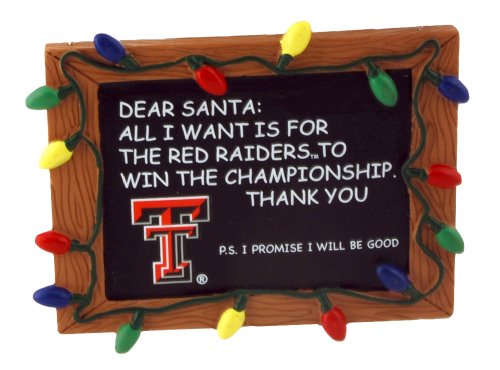 NCAA Texas Tech Red Raiders Chalkboard Holiday Christmas Ornament
