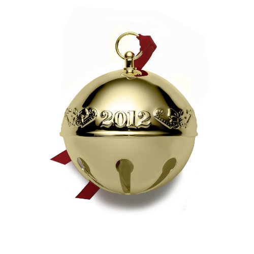 Wallace 2012 Gold Plated Sleigh Bell Ornament, 23rd Edition