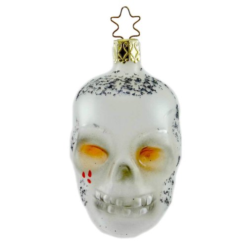 Inge Glas SKULLY 104908 Ornament Halloween Skull Head New