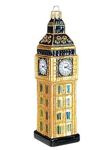Big Ben Clock London England Polish Glass Christmas Ornament