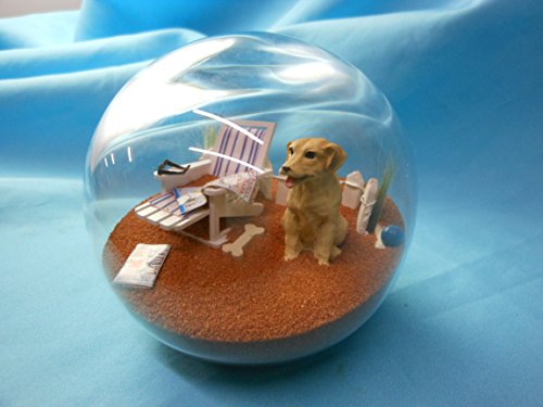 Puppy Dog Sphere, 4 Inch Diameter, Yellow Lab
