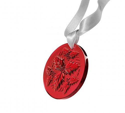 Lalique Holly – Ornament, red crystal