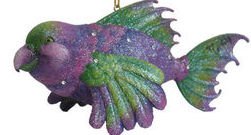 December Diamonds Parrotfish is Purple & Green 5.5 in, Embellished with Clear Crystal Rhinestones Gift Boxed, & Ready to Hang on a Gold Cord. Handpainted Collectibles has been Discontinued for Several Years & will never be produced again!