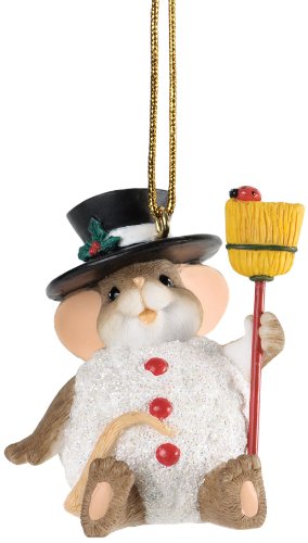 Enesco Charming Tails Snow Smile As Cheery As Yours Ornament, 2-Inch