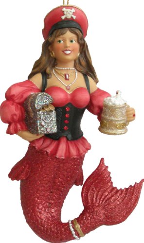 December Diamonds Spicy Hot “Bloody Mary” Buxom Mermaid Ornament-Holding her Stein & Ready to Toast You!!!