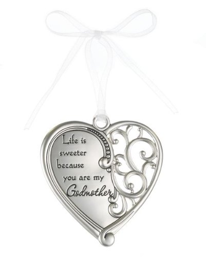 “Life is sweeter because you are my Godmother” Always In My Heart Filigree Ornament