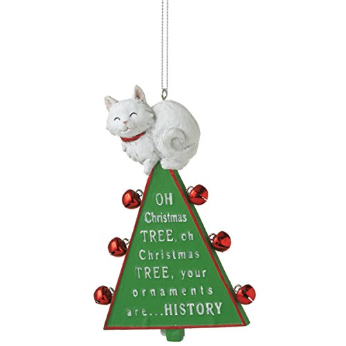 “Oh Christmas Tree” Cat Resin Christmas Ornament