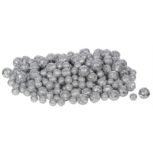 Vickerman 32950 – 20-25-30MM Silver Glitter Ball Christmas Ornament (68-72 pack) (L132207)