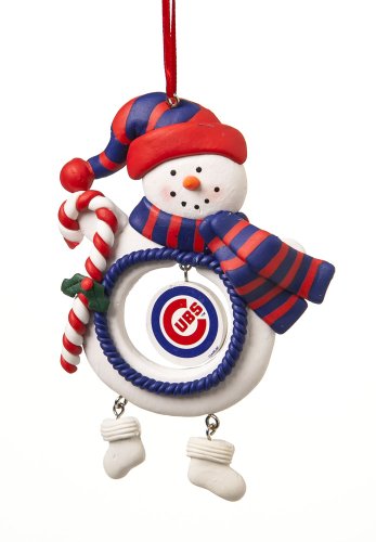 Chicago Cubs Jolly Christmas Snowman Ornament