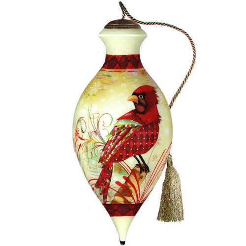 Ne’Qwa Art Holiday Cardinal – Glass Ornament Hand-Painted 635-NEQ