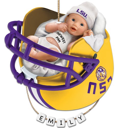 Louisiana State University Tigers Football Baby’s First Ornament with Personalization Kit by The Bradford Exchange