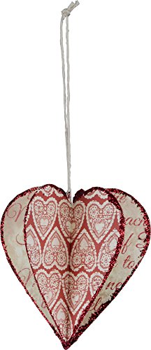 Primitives By Kathy – 3d Heart Ornament – Valentine