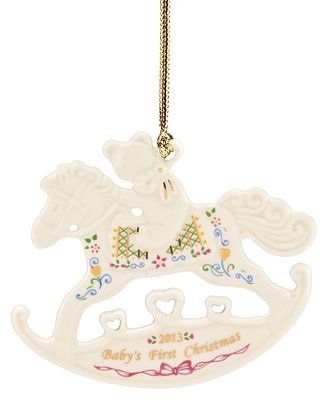 Lenox Christmas Ornament, Exclusive 2013 Baby’s First Rocking Horse