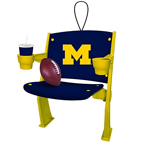 Michigan Wolverines Official NCAA 4 inch x 3 inch Stadium Seat Ornament