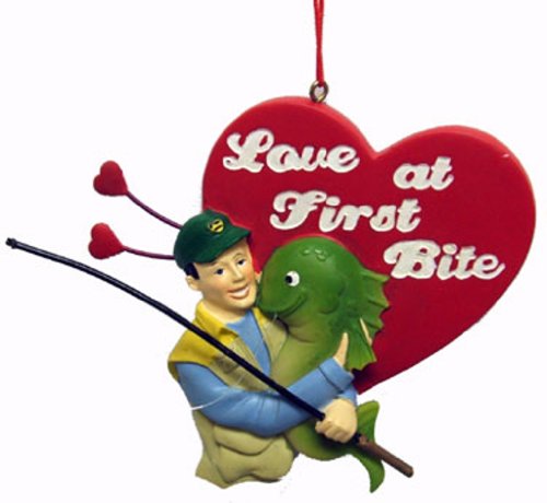 Love At First Bite Fishing Ornament