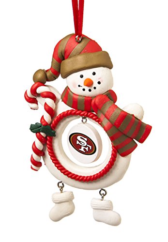 San Francisco 49ers Jolly Christmas Snowman Ornament