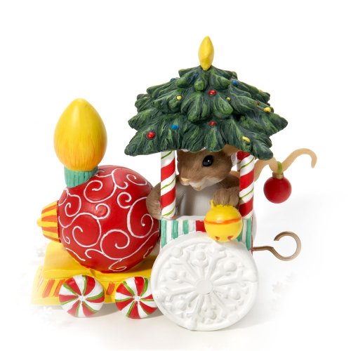 Enesco Charming Tails a Friendly Ride on The Ornament Express Figurine, 4-1/4-Inch