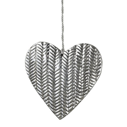Metal Heart Shaped Christmas Ornament