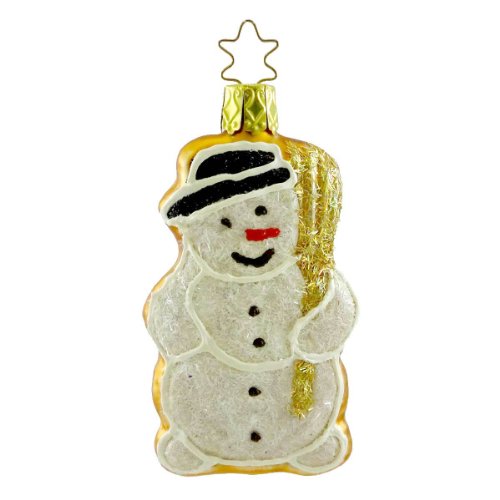 Inge Glas SNOWMAN COOKIE 68449 Ornament Christmas Gingerbread New
