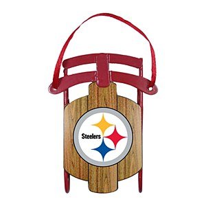 Pittsburgh Steelers Official NFL 3.5 inch Metal Sled Christmas Ornament