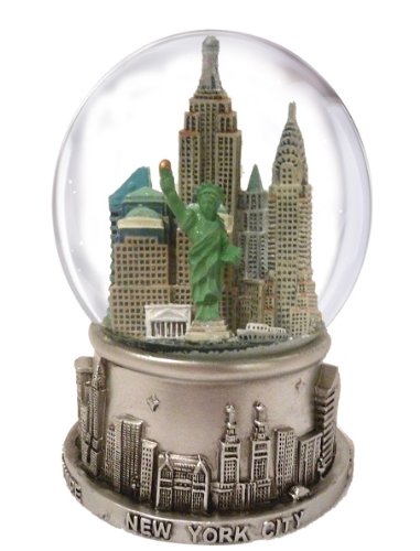New York City Silver with Color Snow Globe 65mm
