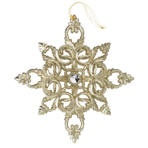 RAZ Imports – Tiffany Colored Gemmed Snowflake Ornament 11″