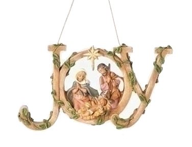 Fontanini 5.5″ “Joy” with Holy Family Christmas Nativity Ornament