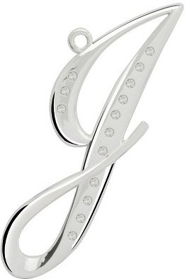 J Harvey LewisTM Silver-plated Letter Ornament – Made with Swarovski® Elements