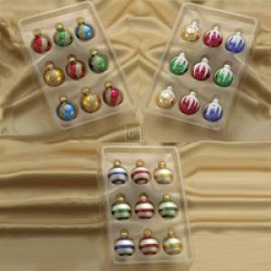 35MM GLASS MULTI MINIATURE DECORATED BALL ORNAMENTS SET OF 27 – Christmas Ornament