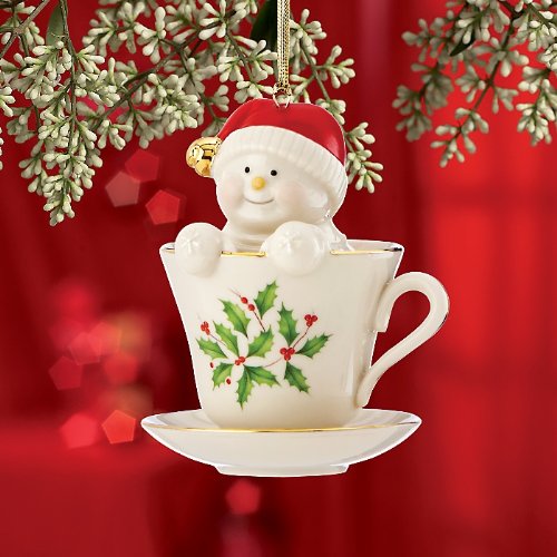 Lenox Coffee Tea and Me Snowman Hanging Ornament