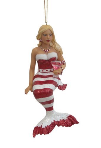 Nautical Mermaid Beauty Peppermint Holiday Ornament