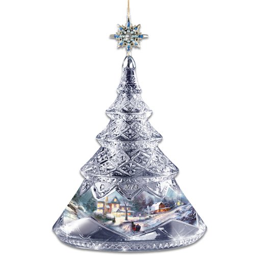 2013 Christmas Tree Ornament: Thomas Kinkade A Christmastime Glow by The Bradford Editions