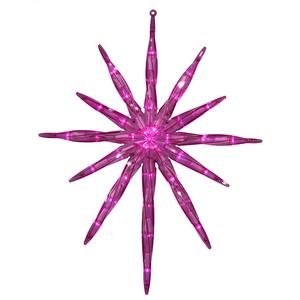 Vickerman 35 Count LED Starburst Ornament, Pink