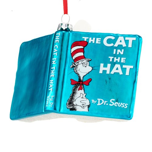 Department 56 Dr. Seuss Cat in The Hat Book Ornament, 3-Inch
