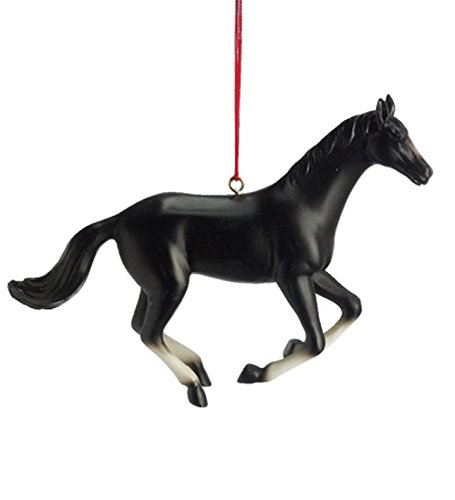 Black Stallion Horse Christmas Tree Ornament 5″